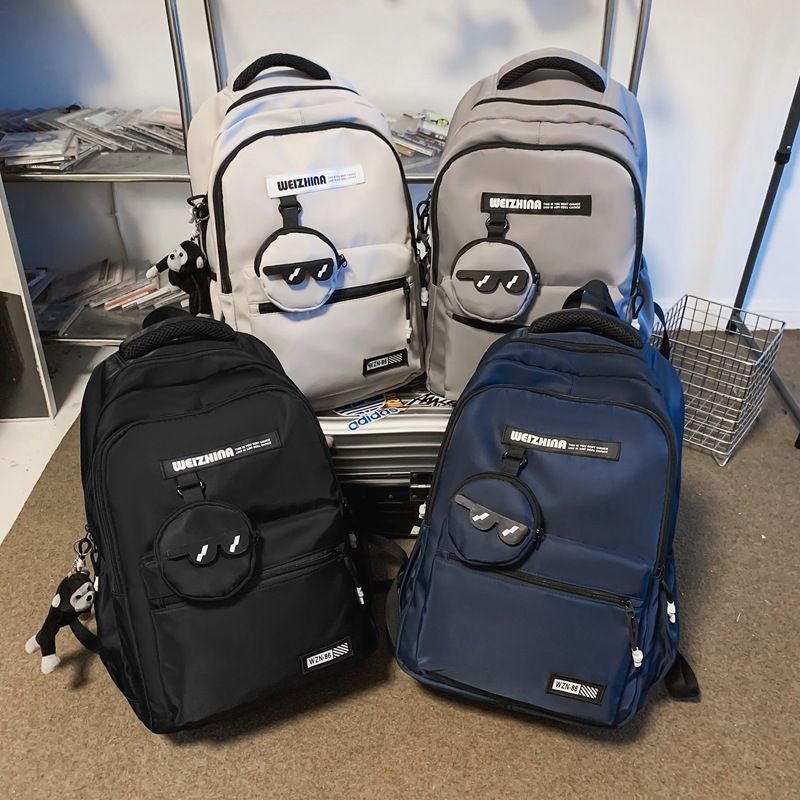 New style of backpack for students, daily sports and leisure on campus, trendy Korean style, large capacity, lightweight, junior and senior high school Application Scenario