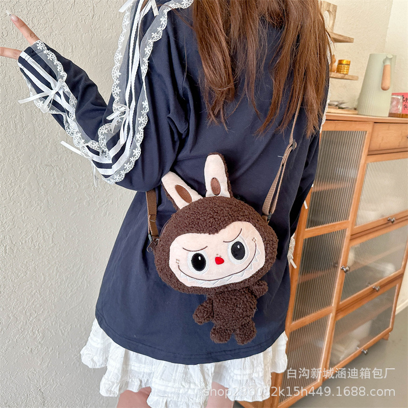 New cartoon bubble rabbit Labab plush cartoon backpack, girlish cross cross-border gift Mart details Picture