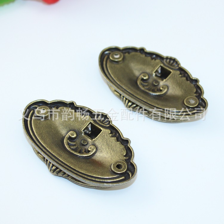 78*43MM alloy panel drawer handle, home decoration and furniture drawer, retro handle, European country style handle Specification drawing
