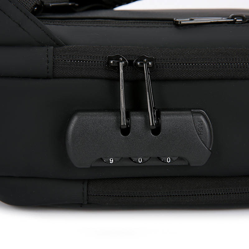 Cross-border men's crossbody bag, password lock anti-theft bag, casual sports small backpack, motorcycle bag, large capacity chest bag Application Scenario