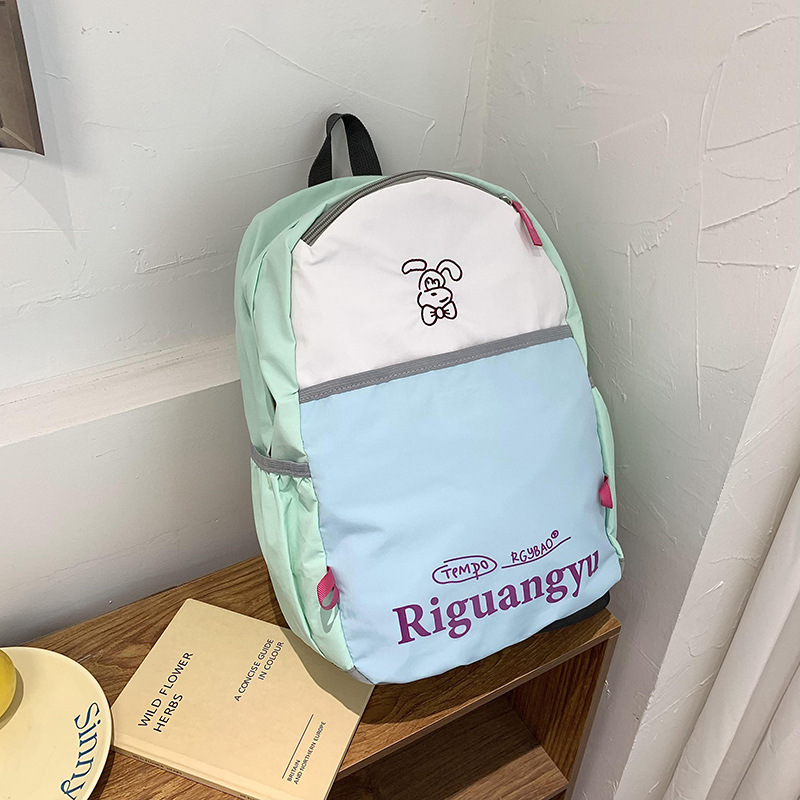 New high-appearancelevel backpack, Korean style ins travel bag backpack, simple and lightweight nylon outdoor large-capacity schoolbag details Picture
