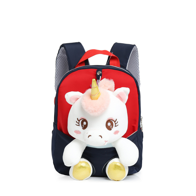 New cartoon children's plush bag, ins Korean version unicorn doll backpack, cute schoolbag for kindergarten girls Application Scenario