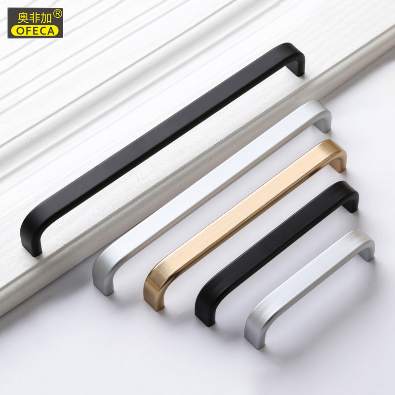 Modern black plate aluminum alloy handle for warehouse door sliding door, golden interior sliding door handle, door and window hardware details Picture