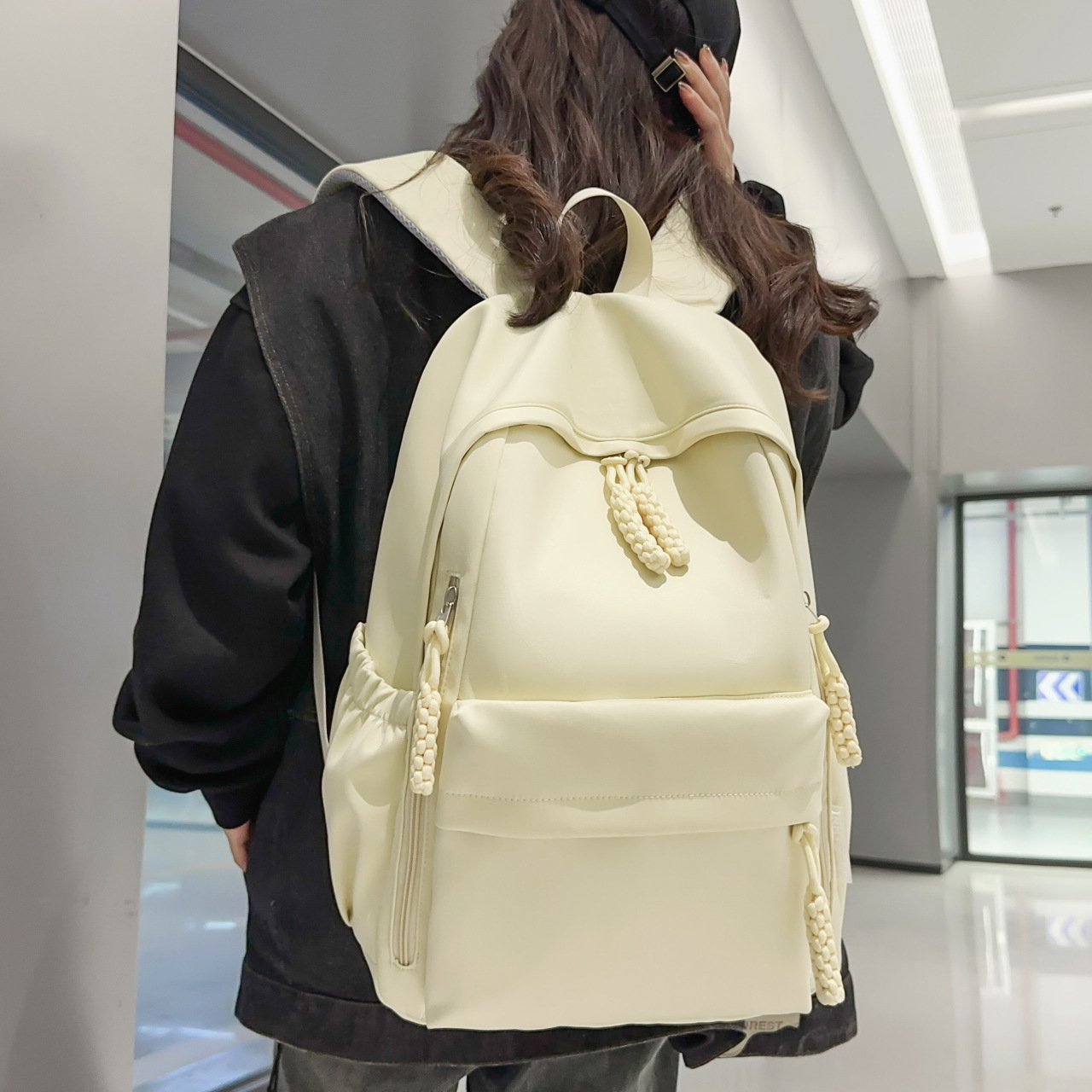 New schoolbag for girls, Korean style on Instagram, high appearance level, forest-style fresh and clean, for boys in grades three to five of primary and secondary school details Picture