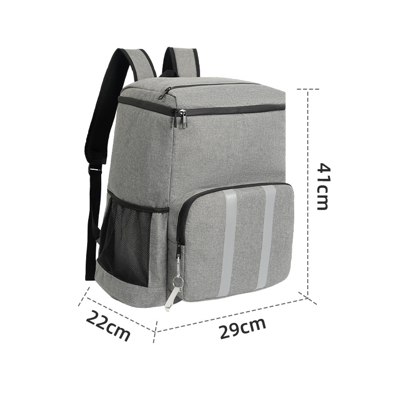 Runhui Cross-border best-selling large-capacity refrigerated backpack, outdoor picnic bag, large-capacity simple color-blocked insulated bag Item Picture