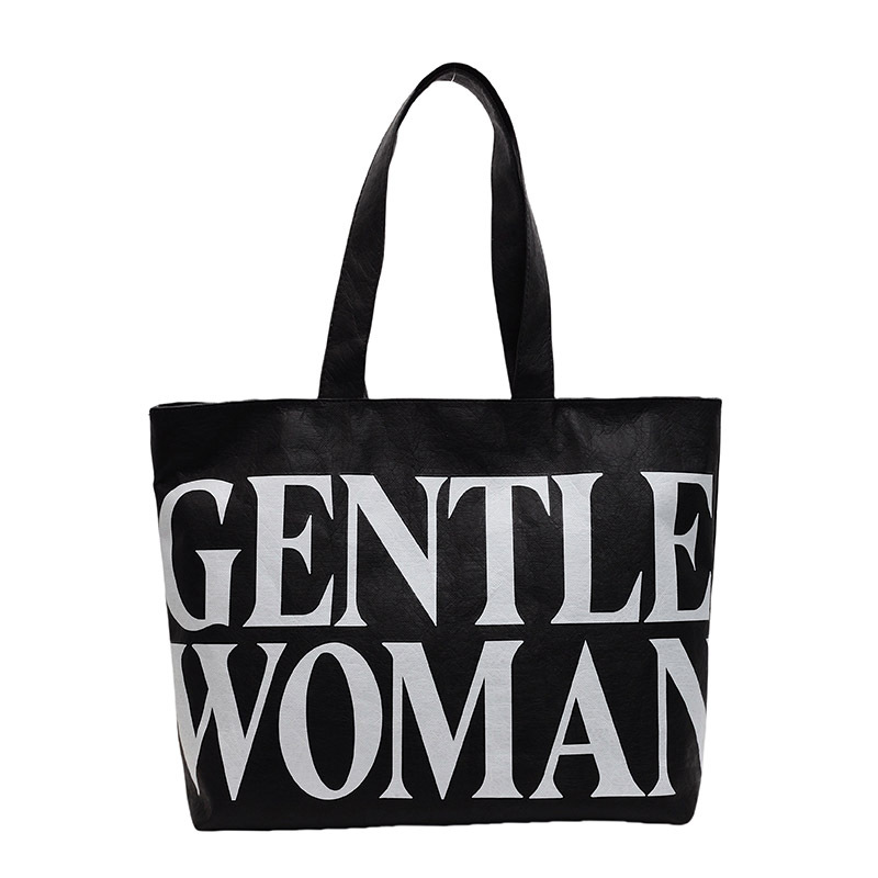 Dupont paper and fabric bag with large capacity for students' classes 2024 summer new Tote bag, fashionable single-shoulder handbag Item Picture