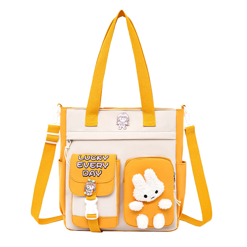 Canvas bag, female student's class Instagram forest-style cute large-capacity single-shoulder bag, female Japanese-style crossbody bag, handbag Item Picture