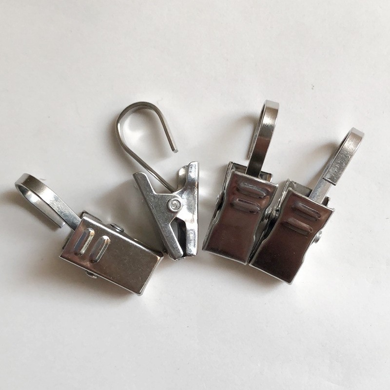 Wholesale 430 stainless steel curtain buckles, hook-type clips, hanging clips, bath curtain hooks, curtain accessories details Picture