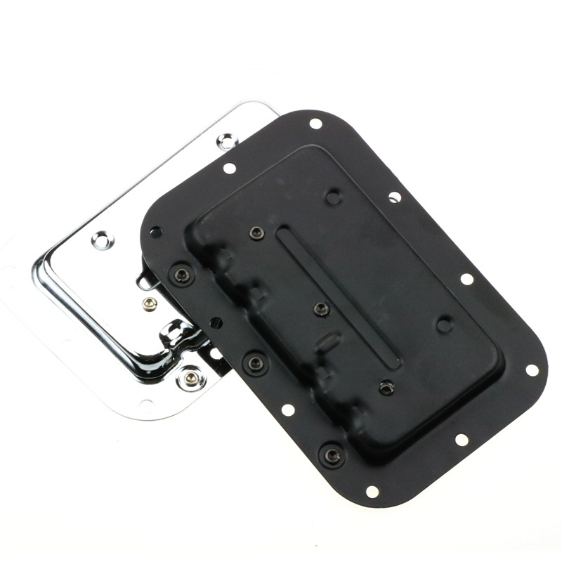 Black chrome-plated aluminum box handle, luggage handle, aviation box spring handle, Zhuochen concealed handle 161*106 Application Scenario