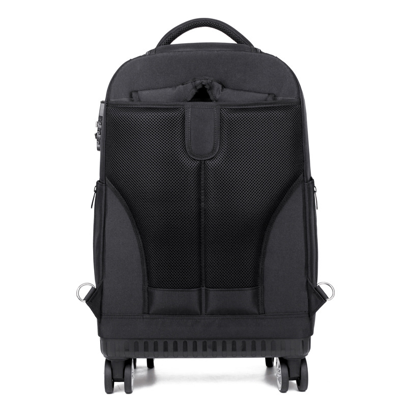 Business backpack with handle, swivel wheels, combination lock, travel bag, large capacity, wear-resistant and water-resistant, Oxford cloth backpack Application Scenario