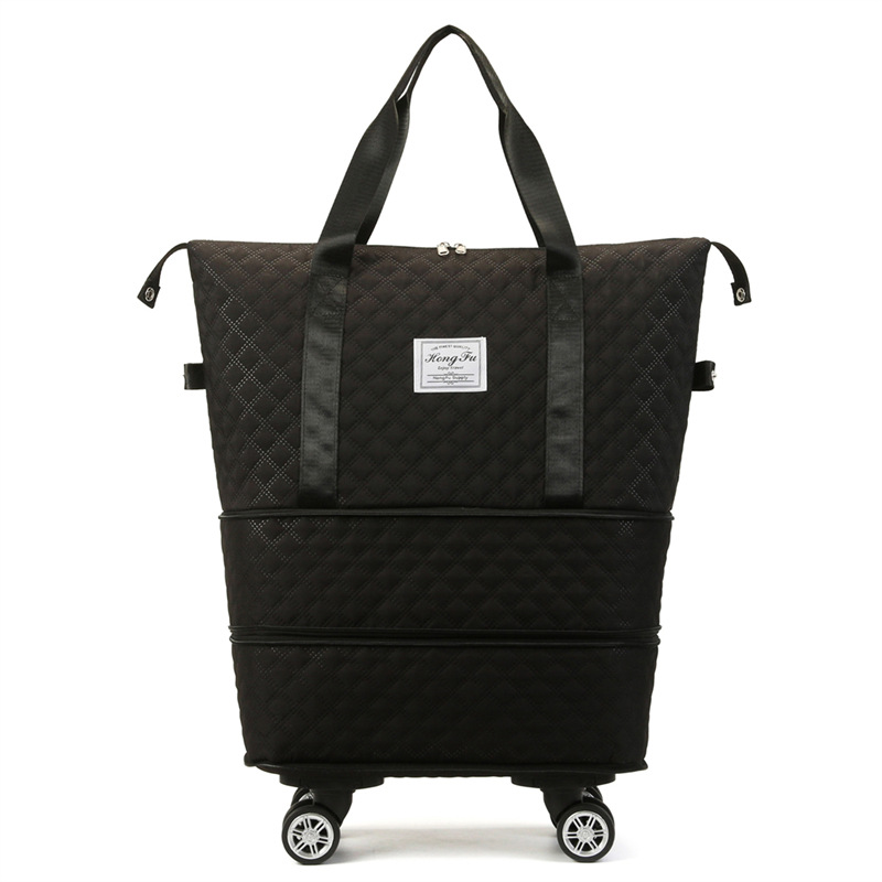 Universal wheel diamond-shaped travel bag, lightweight luggage bag, storage for delivery, dry-wet separation, large-capacity fitness yoga bag Item Picture