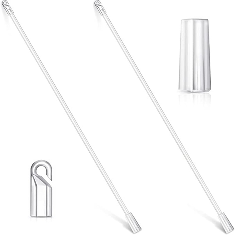 Cross-border retail 12/17/24-inch Venetian blind pull rod, rotating rod, hook handle, transparent pull rod, curtain accessories full figure