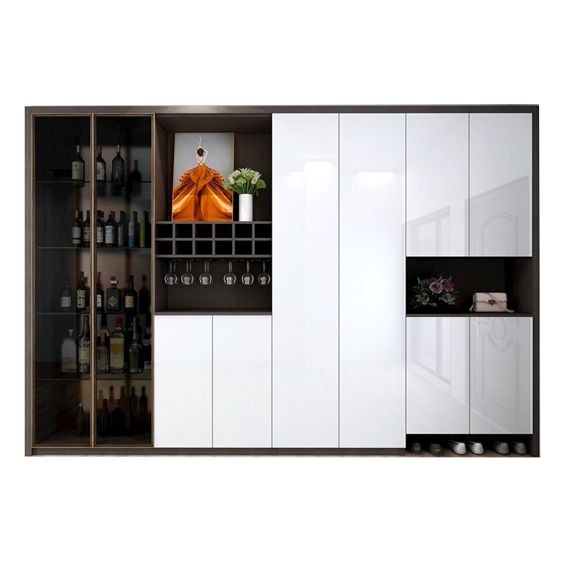 Foshan all-aluminum furniture customization, modern and simple storage and storage integrated aluminum alloy balcony washing wardrobe source manufacturer Item Picture