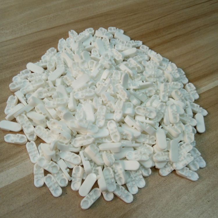Cross-border retail white split bead buckle 4.5*6 POM pull bead connector vertical curtain accessory pull bead buckle details Picture