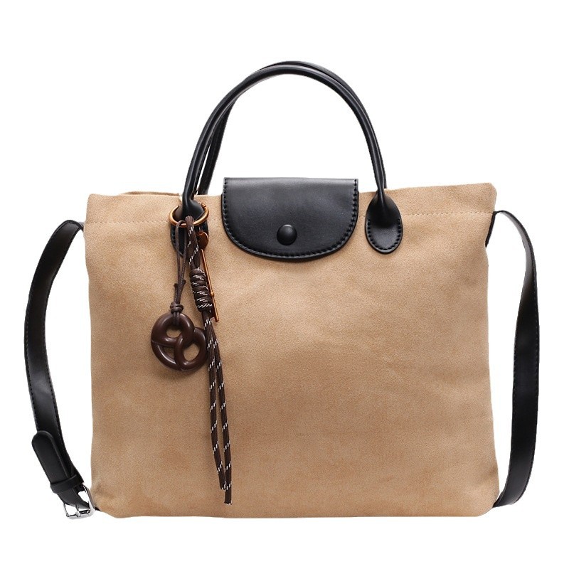 Suede handbag for women, 2024 new autumn and winter Maillard retro single-shoulder bag, large-capacity tote bag, crossbody Item Picture