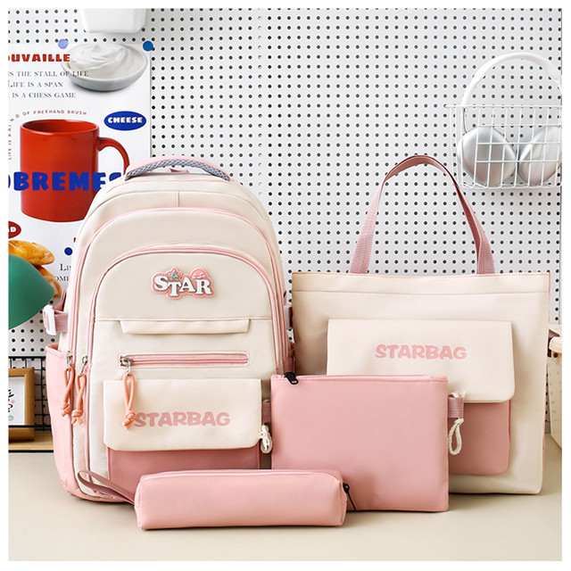 Large-capacity backpack, college style for junior and senior high school students, casual schoolbag for college students, fashionable travel backpack details Picture