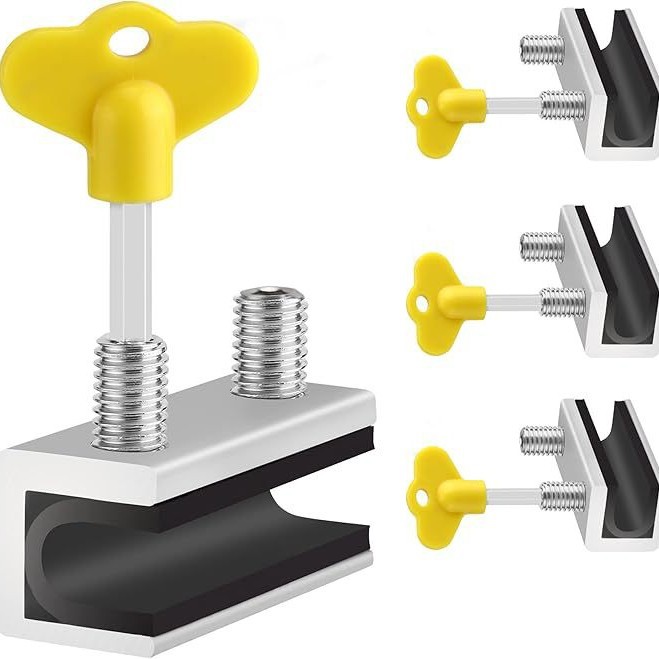 Hot-selling door and window limiters, children's window lock buckles, aluminum alloy plastic steel door and window locks, children's safety locks, protective and anti-theft details Picture
