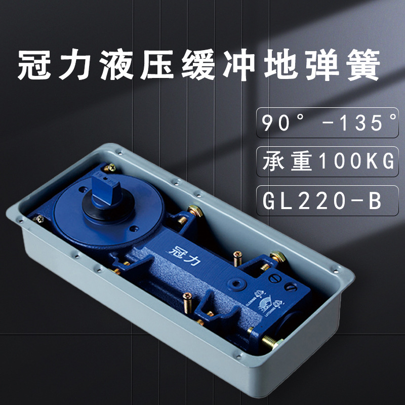 Guanli HG floor spring 100kg German Blue Label H220-B hardware for glass doors, wooden doors, frameless doors and buffer doors full figure