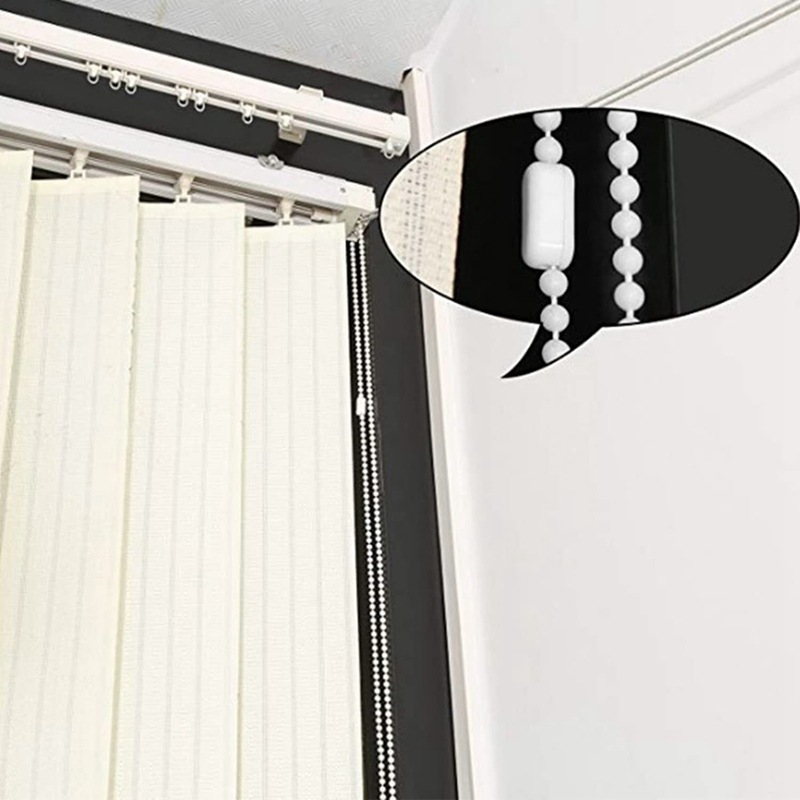 10-meter white close-string 10-bead buckle set, vertical louver accessories, plastic pull bead zipper chain Item Picture