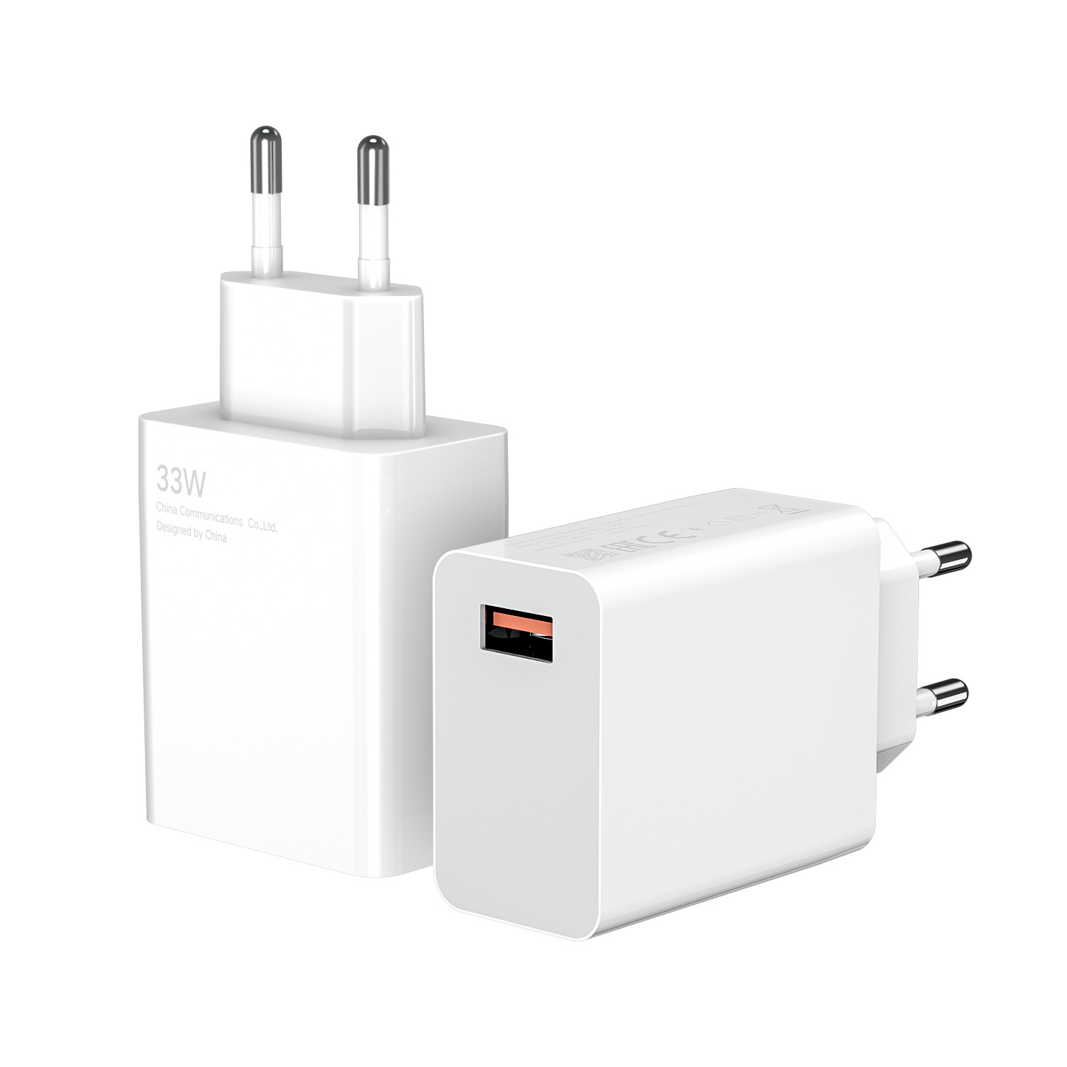 The 33W European-standard USB fast charging head is compatible with the Redmi k40 US-standard charger for Xiaomi 10/11 Pro phones Item Picture