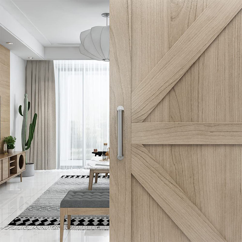 European and American wooden door handles, barn door handles, stainless steel brushed double-sided handles, sliding doors, cabinet handles, door handles Specification drawing