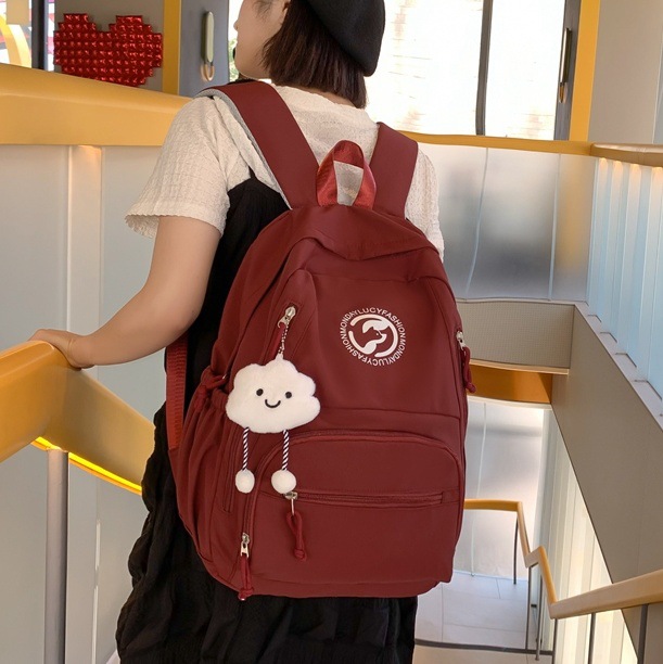 High-appearance-level ins Korean-style schoolbag for girls, large-capacity backpack for junior and senior high school students, and a niche design backpack for girls full figure