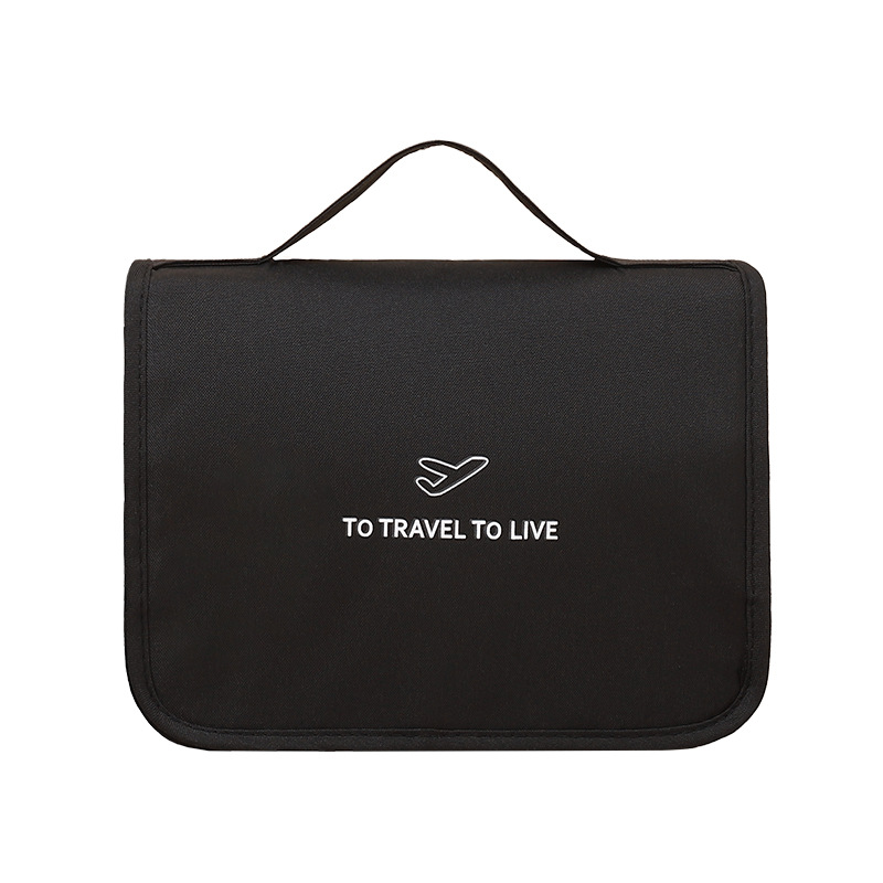 Cationic toiletry bag with dry-wet separation, large-capacity portable hook toiletry bag, travel storage bag, waterproof folding bag Item Picture
