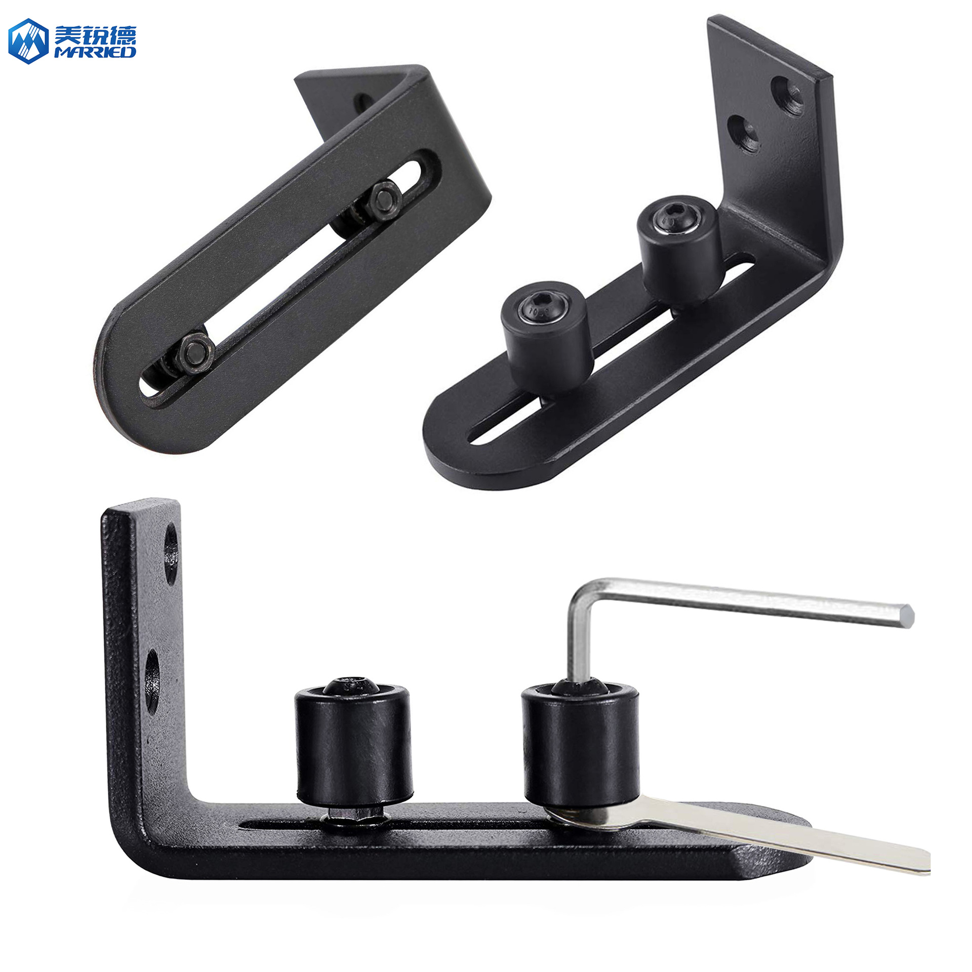 Factory wholesale P012 anti-sway device accessories, wooden door, indoor sliding door, sliding door handle, door and window hardware accessories Application Scenario