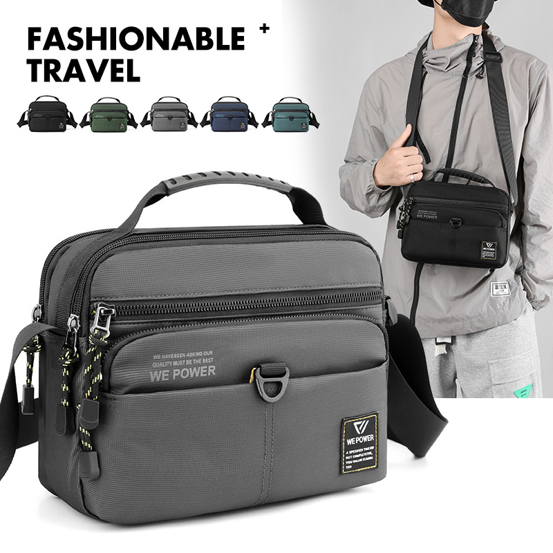 WEPOWER's new men's single-shoulder bag, outdoor casual crossbody bag, large-capacity messenger bag, and hand-held men's bag full figure