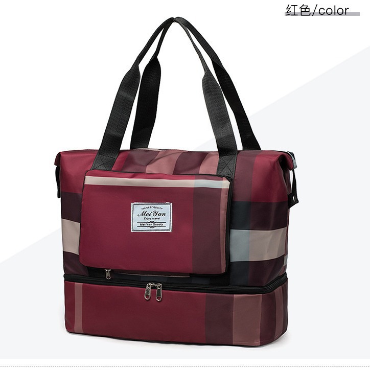 New travel bags, outdoor sports large-capacity travel bags, independent shoe compartments, fashionable fitness bags, durable and trendy single-shoulder bags Item Picture
