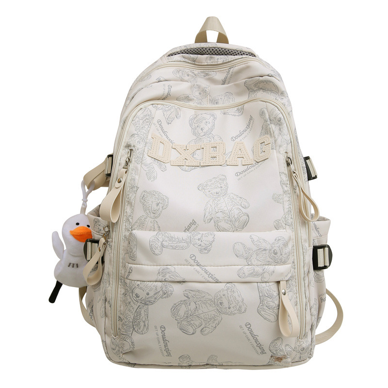 Korean large-capacity schoolbag, girls' junior high school and high school students' backpack, boys' niche lightweight computer commuting backpack Item Picture