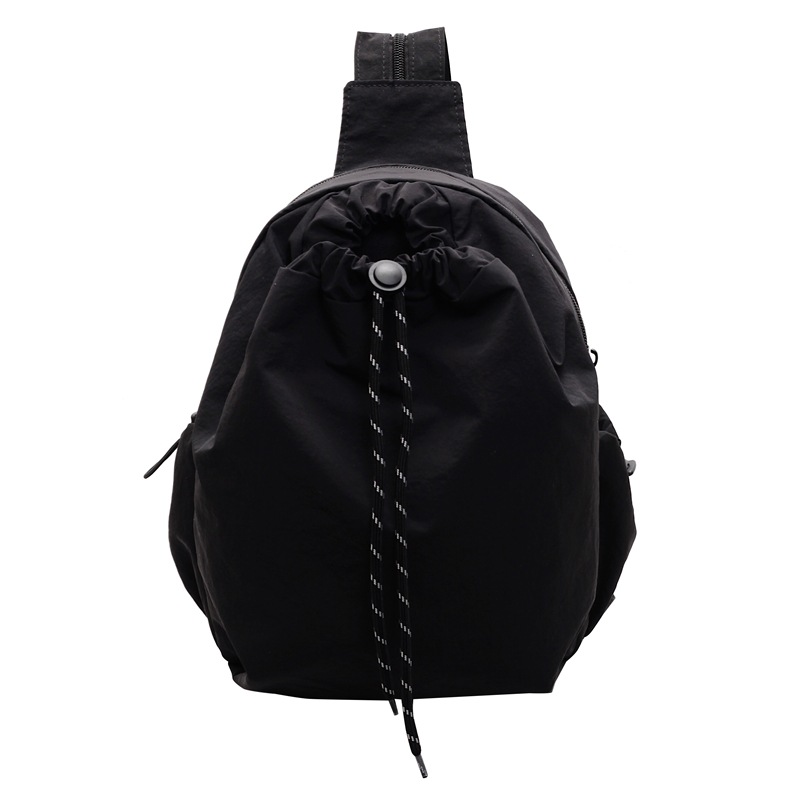Trendy, classic and elegant crossbody bag, fashionable commuting travel shoulder bag, lightweight solid color drawstring, versatile mini backpack Item Picture