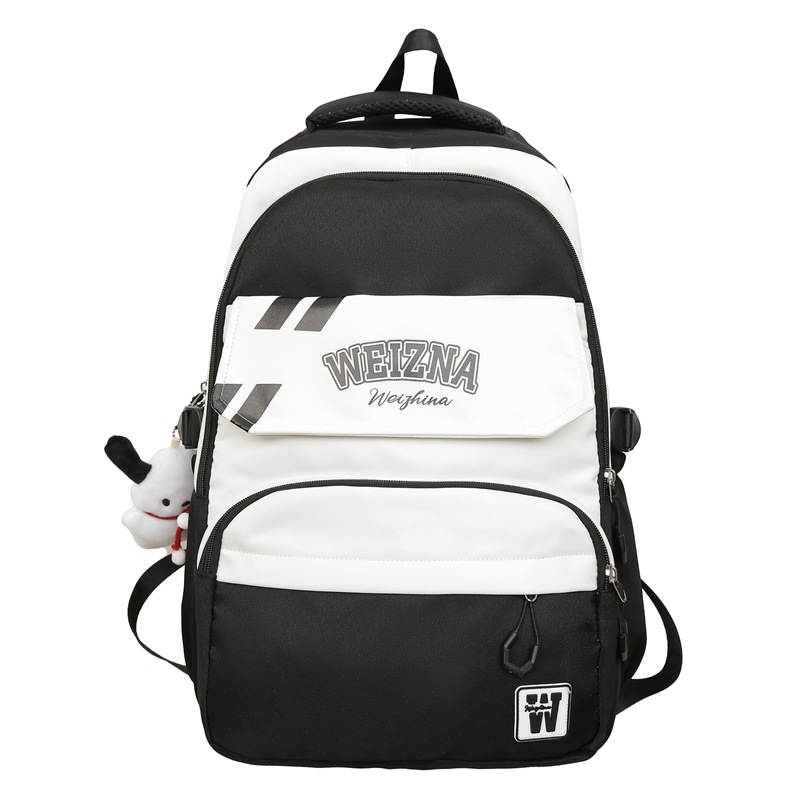 2024 New schoolbag: Cool, large-capacity, high-appearance-level backpack for junior high school boys, and a couple backpack for female college students Item Picture