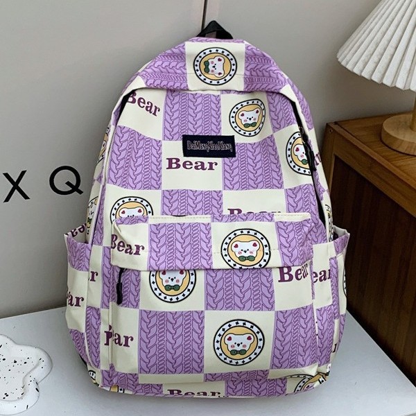 Niche design backpack for girls, cartoon and cute student schoolbag, Hong Kong-style large-capacity Japanese-style Instagram versatile schoolbag for girls full figure
