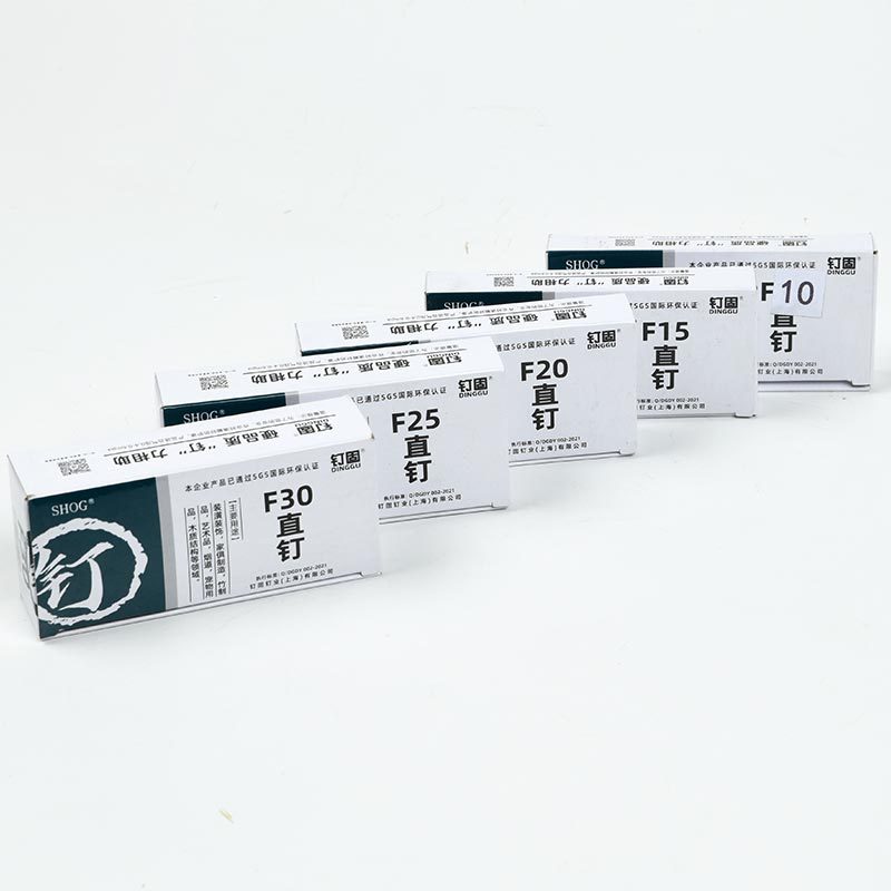 f30 exhaust nails, straight nails, furniture nails, woodworking and decoration nails, F50, F38, F30, F25, F20, F15, F10 pneumatic straight gun nails Specification drawing