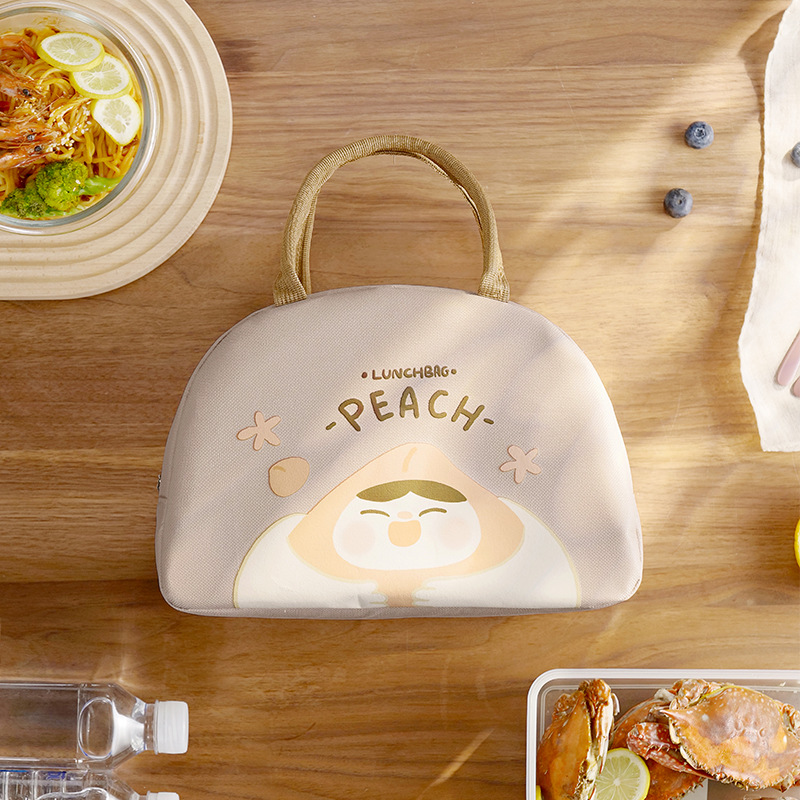 Cute cartoon bento bag, portable lunch bag, large-capacity insulated bag, ice bag, picnic bag, waterproof bag with rice Specification drawing
