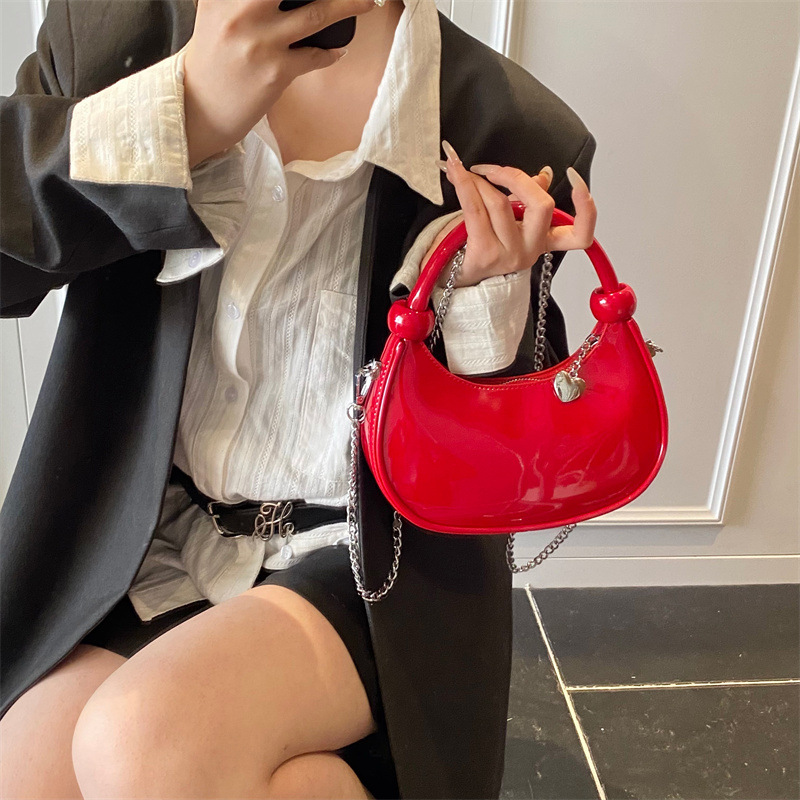 Trendy high-end quality chain handbag for women, 2025 new Korean version, simple, fashionable and versatile single-shoulder crossbody bag details Picture