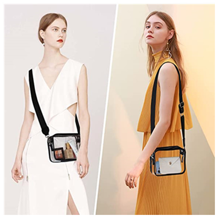 Cross-border Amazon transparent PVC crossbody bag, stadium bag, travel large-capacity storage bag processing and customization Application Scenario