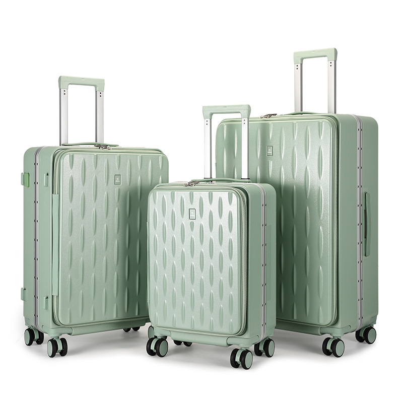 Customized luggage: 20-inch, 24-inch, 28-inch three-handle suitcase, multi-functional leisure travel suitcase, PC hard shell carry-on suitcase full figure