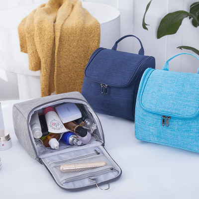 New Korean cationic toiletry bag with hooks, portable travel makeup bag, large-capacity cosmetics and bathroom storage bag details Picture