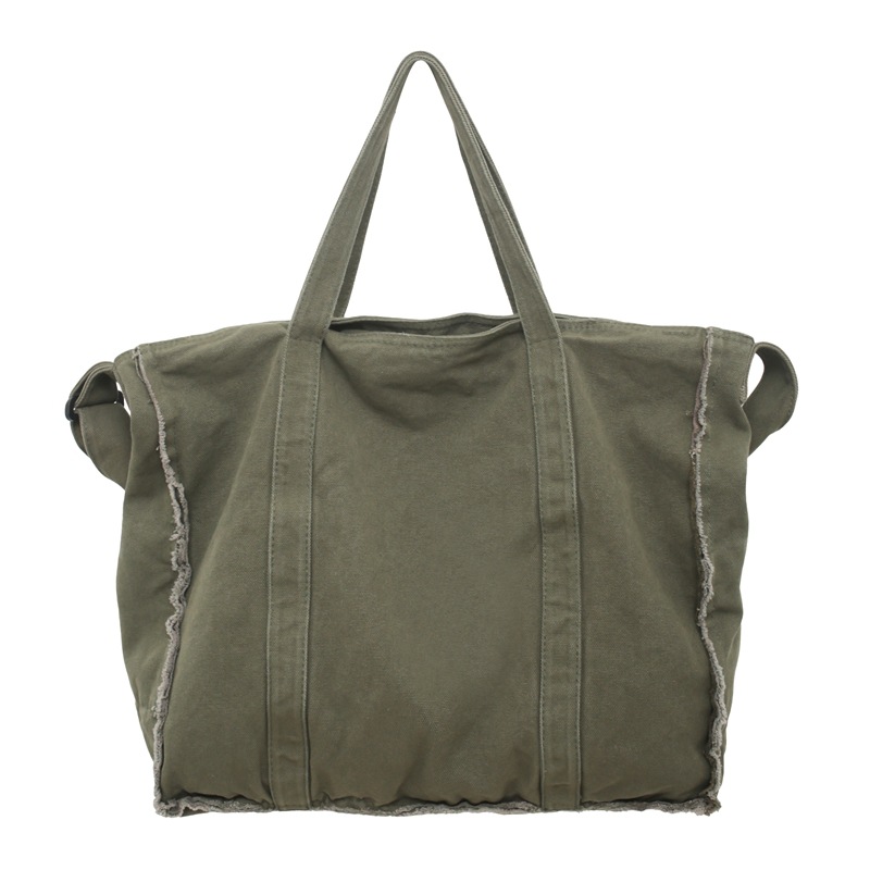 Japanese single-shoulder bags for men and women, 2024 new style, with unique fringed canvas bags, hand-held crossbody bags, and ins student messenger bags Item Picture