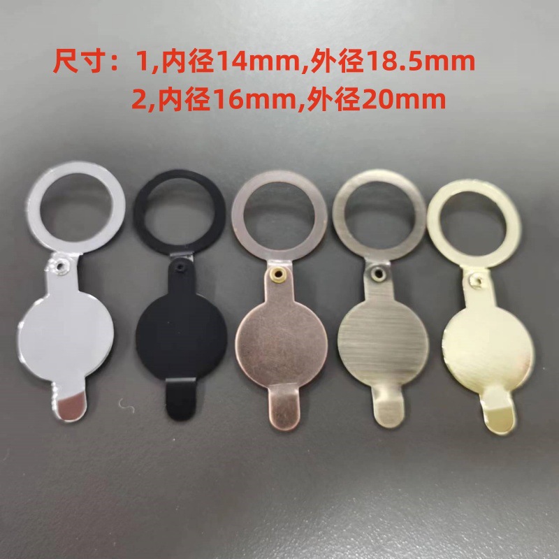 Cross-border exclusive supply Zhejiang High 14mm or 16mm inner diameter door mirror anti-theft door peephole tail cover anti-peeping dust-proof peephole Specification drawing