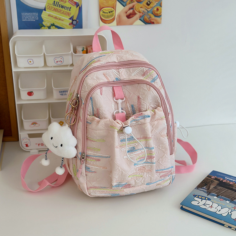 Korean-style schoolbag, high school girl's appearance level, cute and soft girl's backpack, Instagram small bag, mini travel backpack Specification drawing