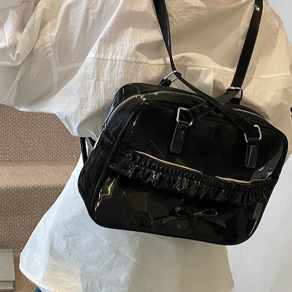 Fresh and fresh girls often use niche ballet-style high-end backpacks, pillow bags, versatile and fashionable single-shoulder commuter women's bags details Picture
