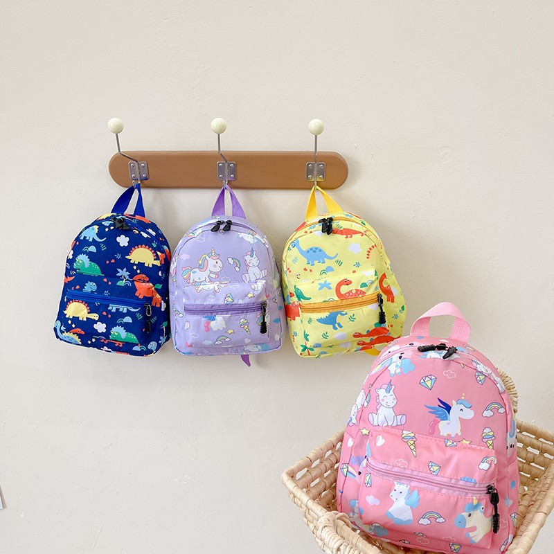Wholesale 2022 summer new children's bags, Oxford cartoon dinosaur pattern backpacks, kindergarten baby schoolbags full figure