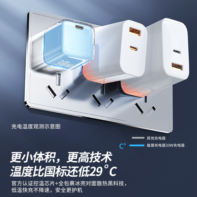 Wholesale of Apple PD30W gallium nitride charging head iPhone15/16 mobile phone charger data cable set details Picture