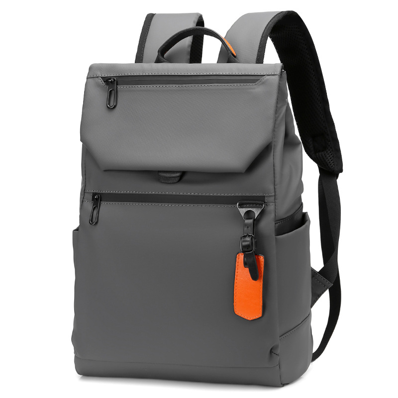 Cross-border new products: simple and casual travel backpack, men's cool solid color computer bag, business commuting bag Item Picture