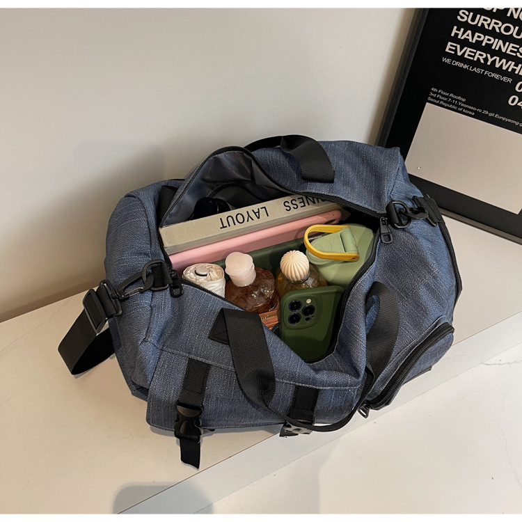 Cross-border large-capacity short-distance lightweight luggage bags, dry-wet separated business trip bags, independent shoe compartments, sports and fitness bags Specification drawing