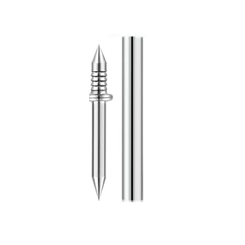 Double-ended nail skirting board, seamless nail, invisible, hole-free, two-end fixed pointed nail, sleeve iron nail, two-way seamless sheep horn nail Item Picture