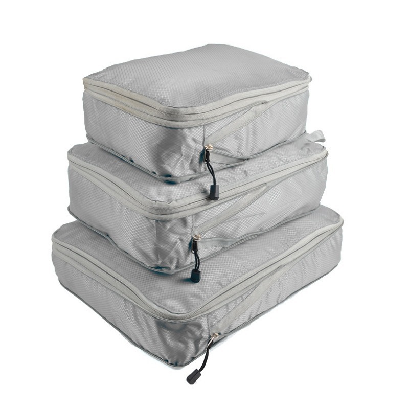 Three-piece travel compression storage bag set, suitcase organization bag, large-capacity hand-held portable waterproof clothing storage bag Application Scenario